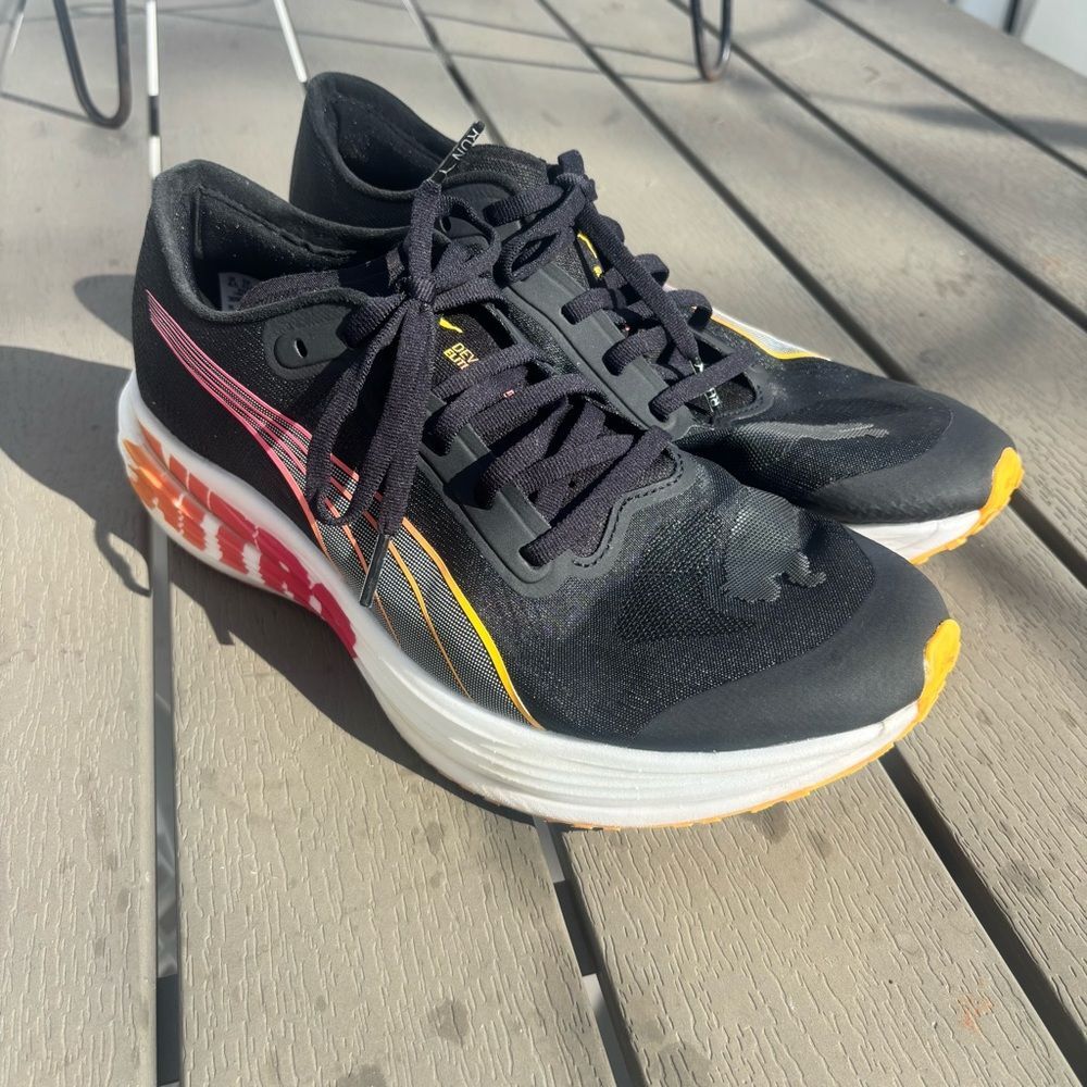 Puma Deviate NITRO Elite 2 Black Sun Stream Men Racing Running Shoes 309695-01